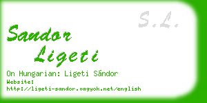 sandor ligeti business card