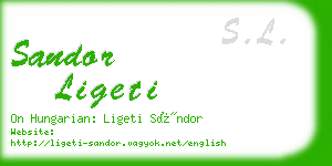 sandor ligeti business card